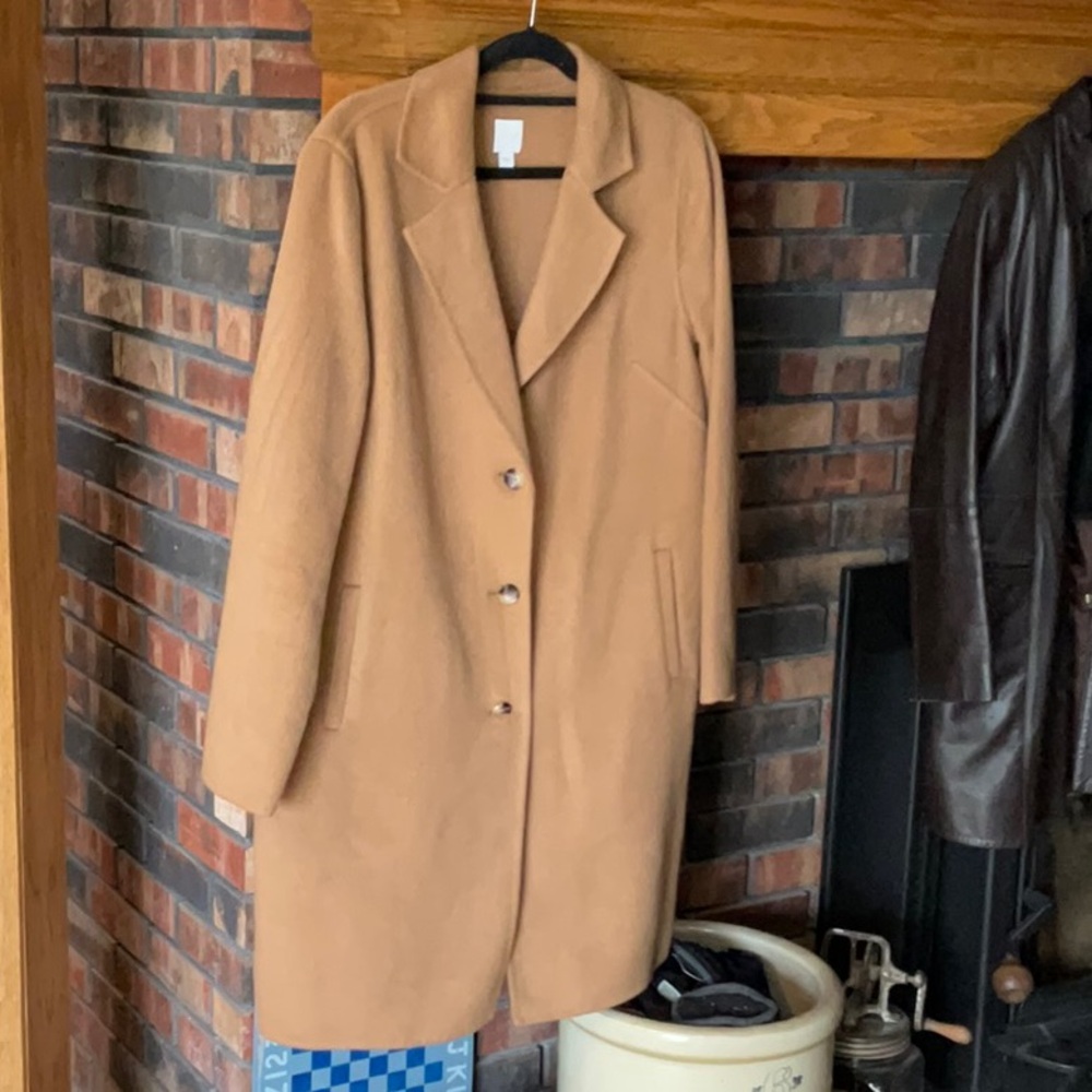 J Jill camel wool coat size Med
